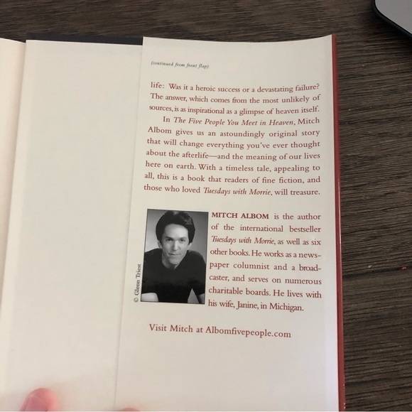 The Five People You Meet in Heaven by: Mitch Albom hardback book - Picture 5 of 6